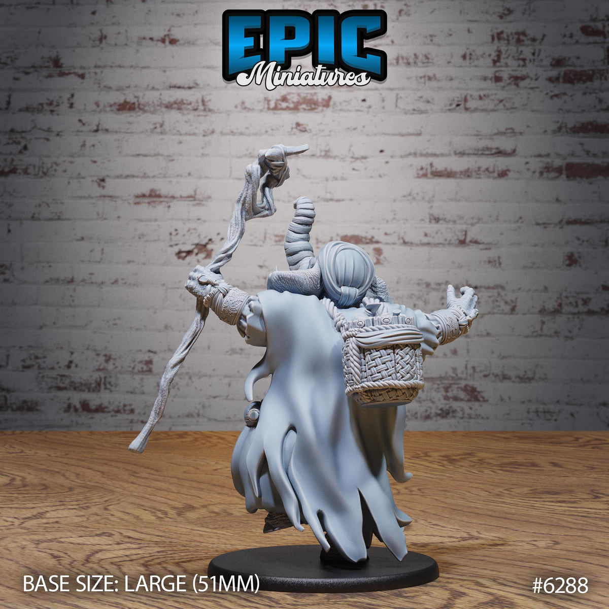 Elephant Folk Druid Option #6288 back DND miniature Beastly Champions 16k resin
