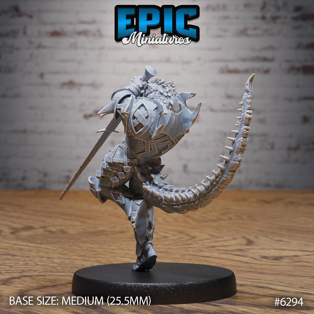 Half-Dragon Warrior Option #6294 back DND miniature Beastly Champions 16k resin