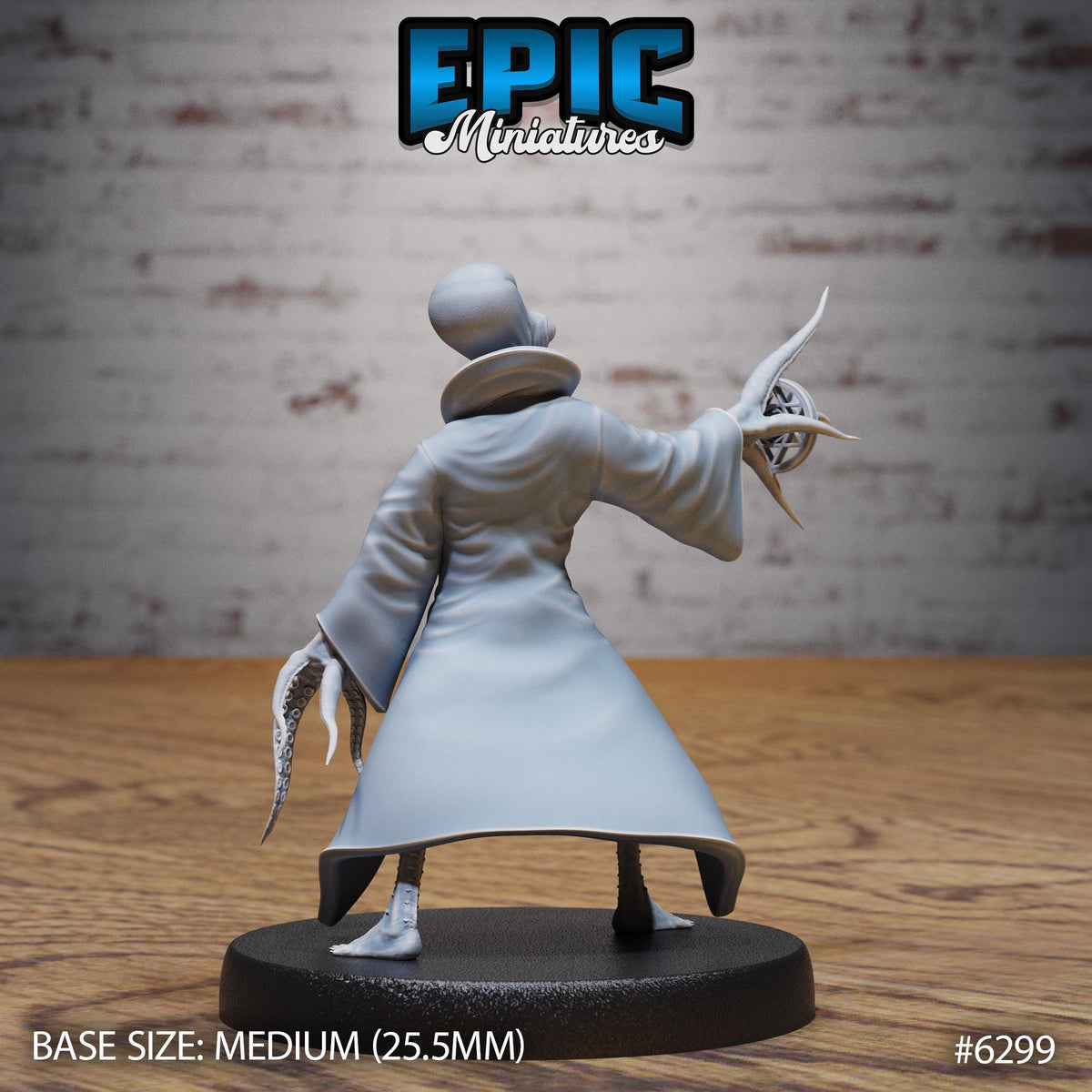 Octo Wizard Option #6299 back DND miniature Beastly Champions 16k resin