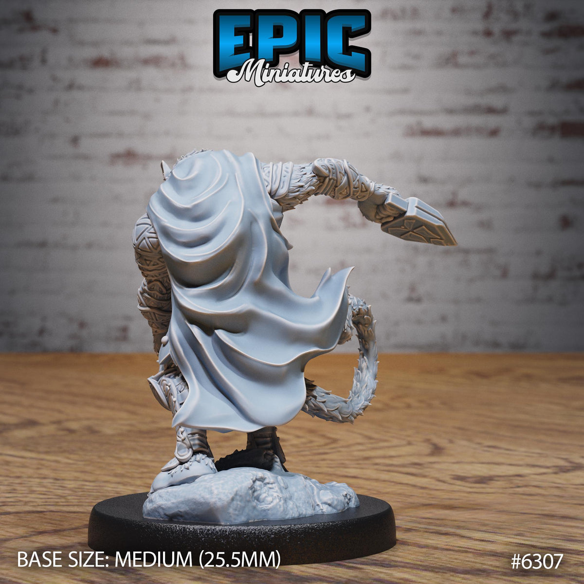 Were-Tiger Option #6307 back DND miniature Beastly Champions 16k resin