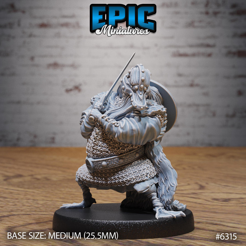 Duck Bandit Option #6315 front DND miniature Beastly Champions 16k resin