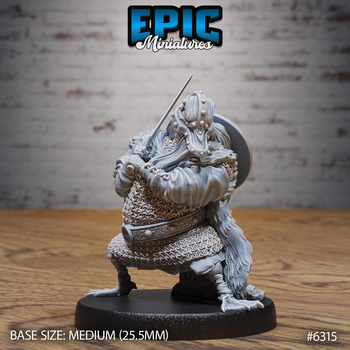 Duck Bandit Option #6315 front DND miniature Beastly Champions 16k resin