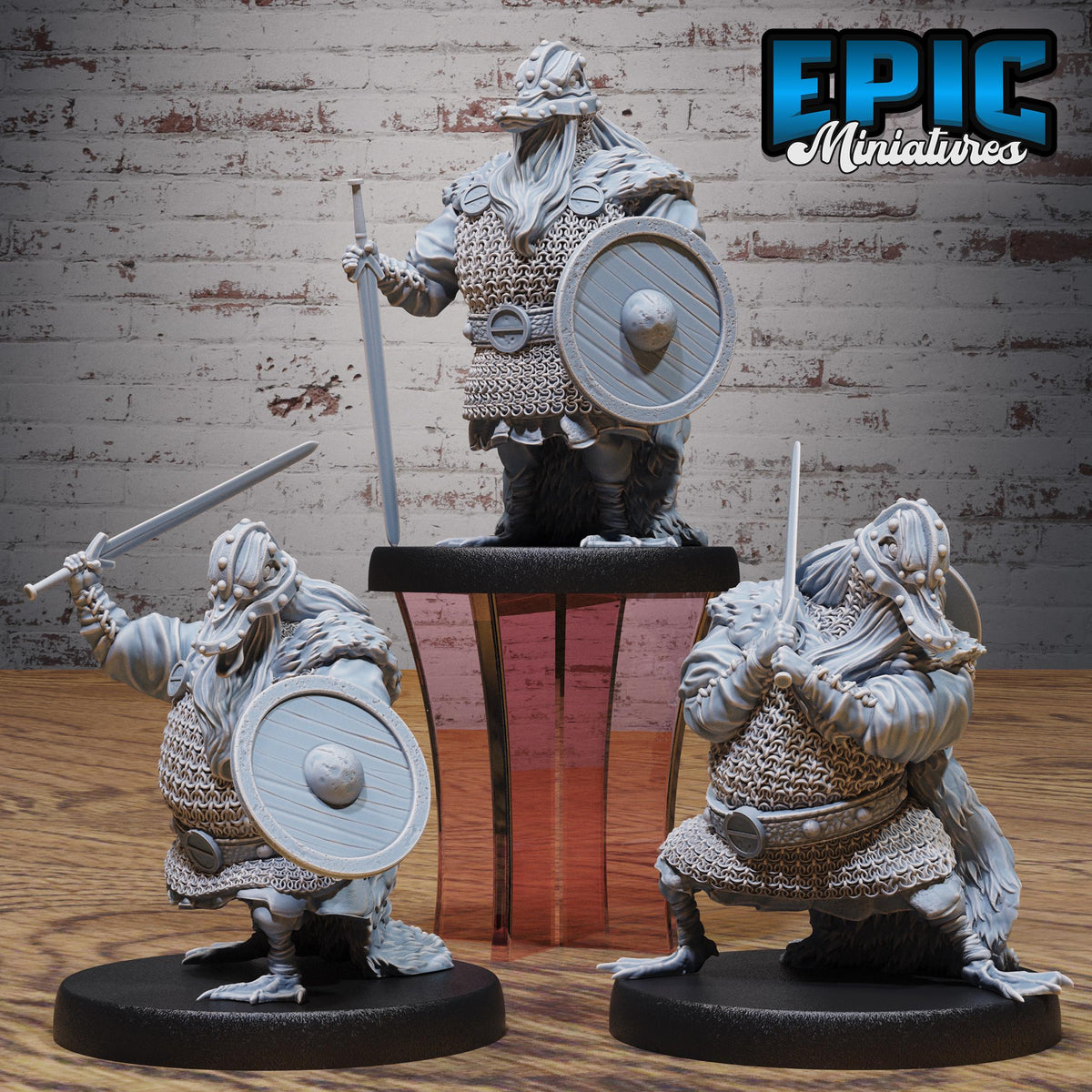 Duck Bandit Set of 3 DND miniatures group photo Beastly Champions