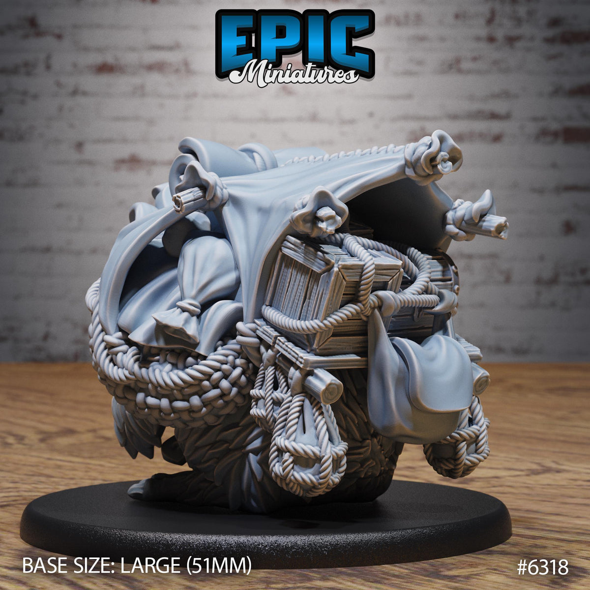 Adventurer Hamster Option #6318 back DND miniature Beastly Champions 16k resin