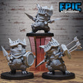 Penguin Knight Set of 3 DND miniatures group photo Beastly Champions
