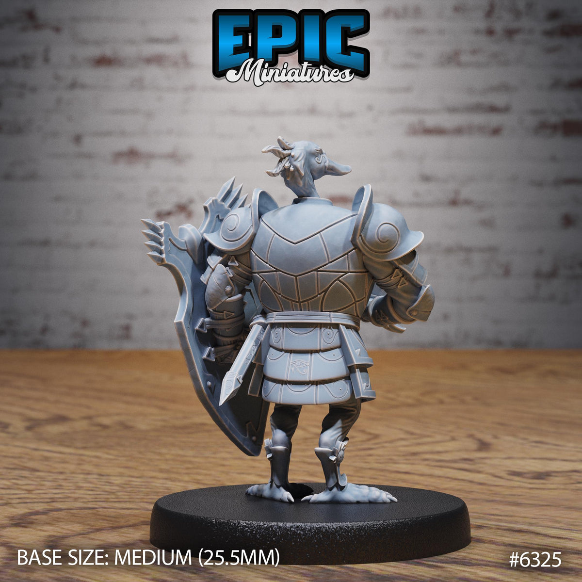 Swan Paladin Option #6325 back DND miniature Beastly Champions 16k resin