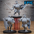 Swan Paladin Set of 3 DND miniatures group photo Beastly Champions