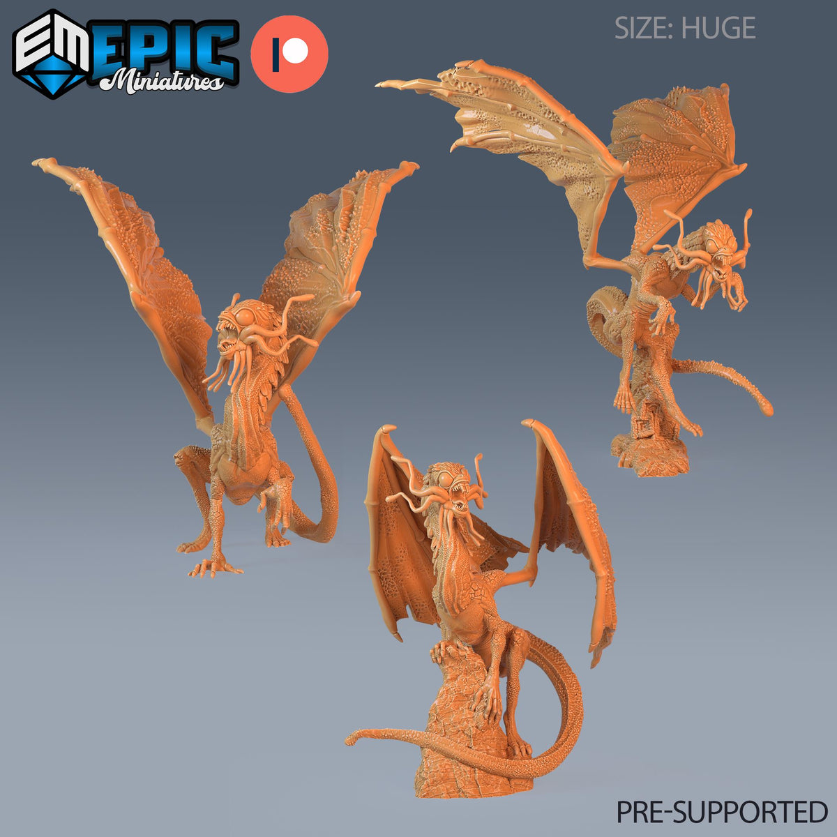 Jabberwock Dragon Set of 3 DND miniatures group photo Forest of Wonders