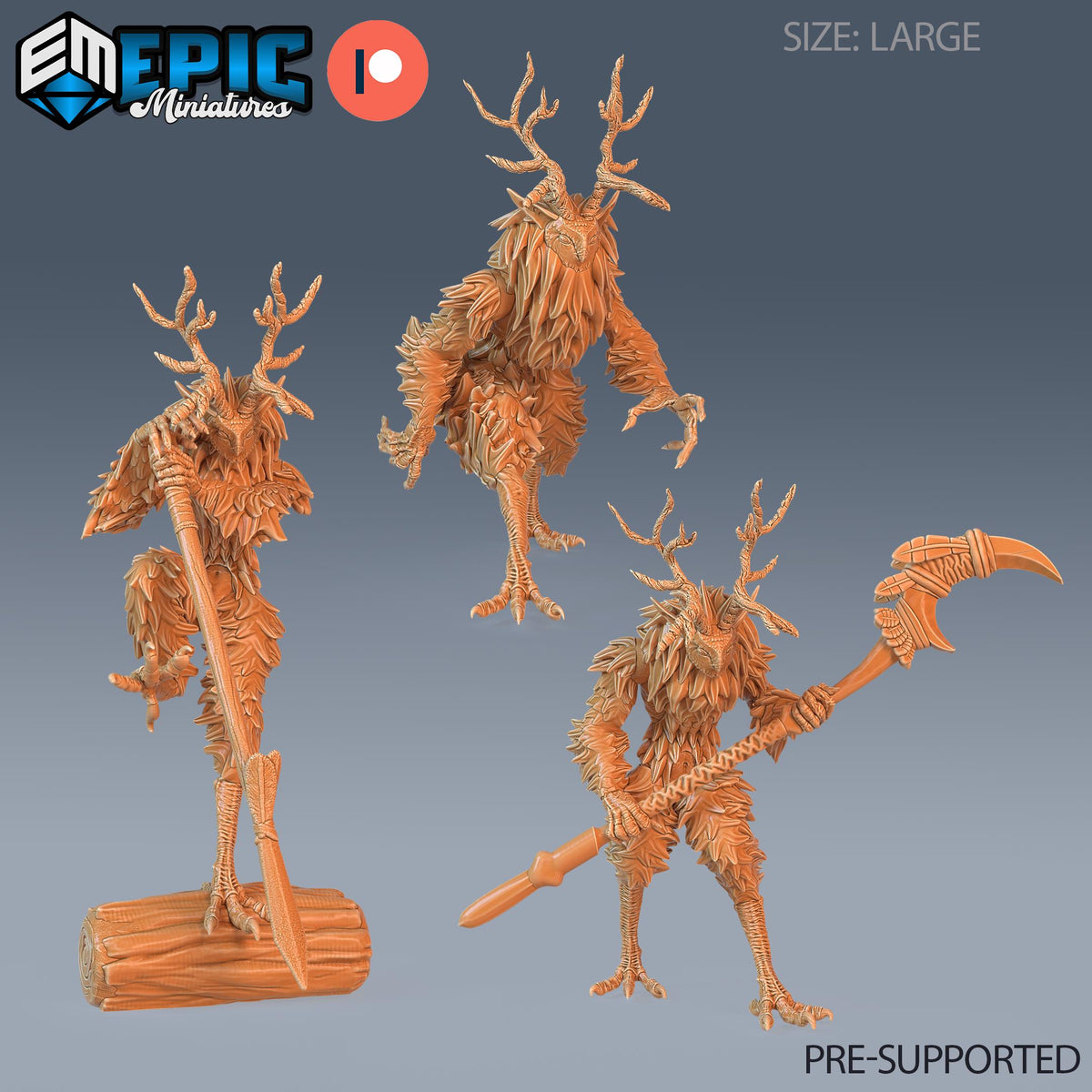 Were-Owl Set of 3 DND miniatures group photo Forest of Wonders