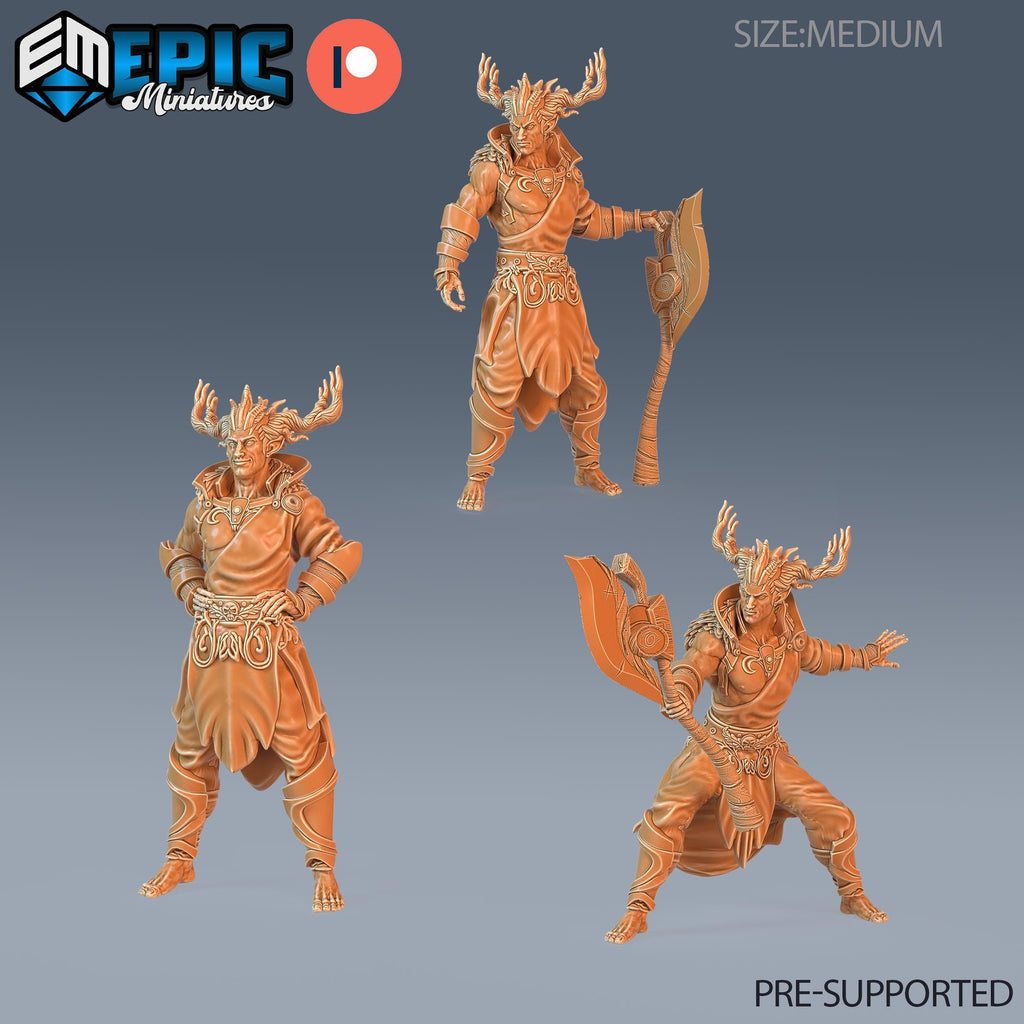 Archdruid Set of 3 DND miniatures group photo Forest of Wonders