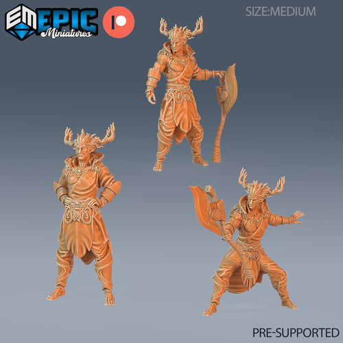 Archdruid Set of 3 DND miniatures group photo Forest of Wonders