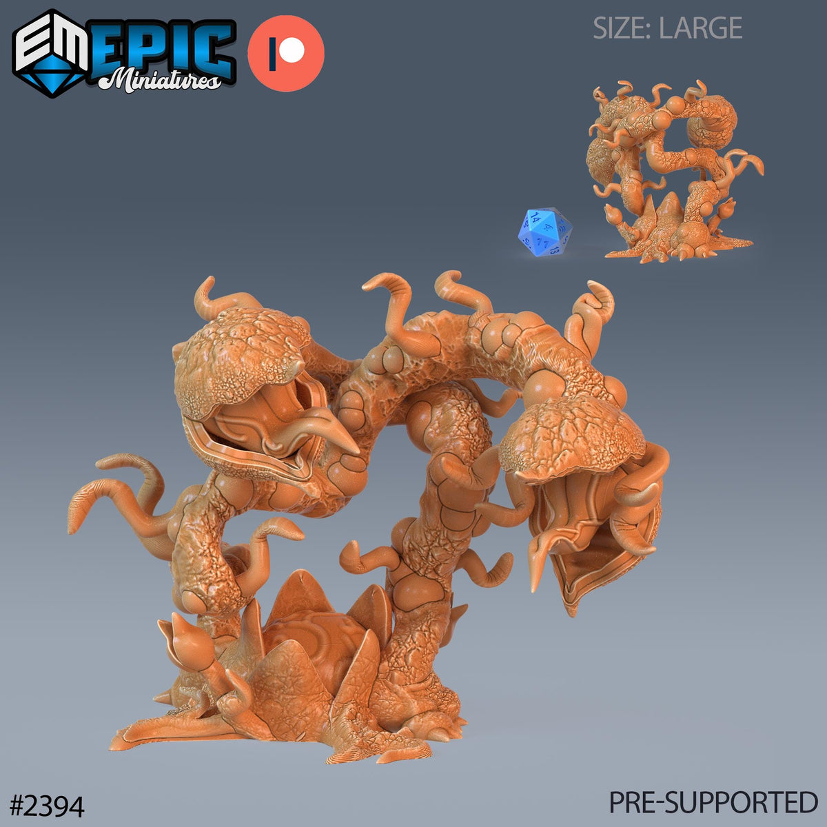 Snapping Plant Option #2394 front DND miniature Forest of Wonders 16k resin