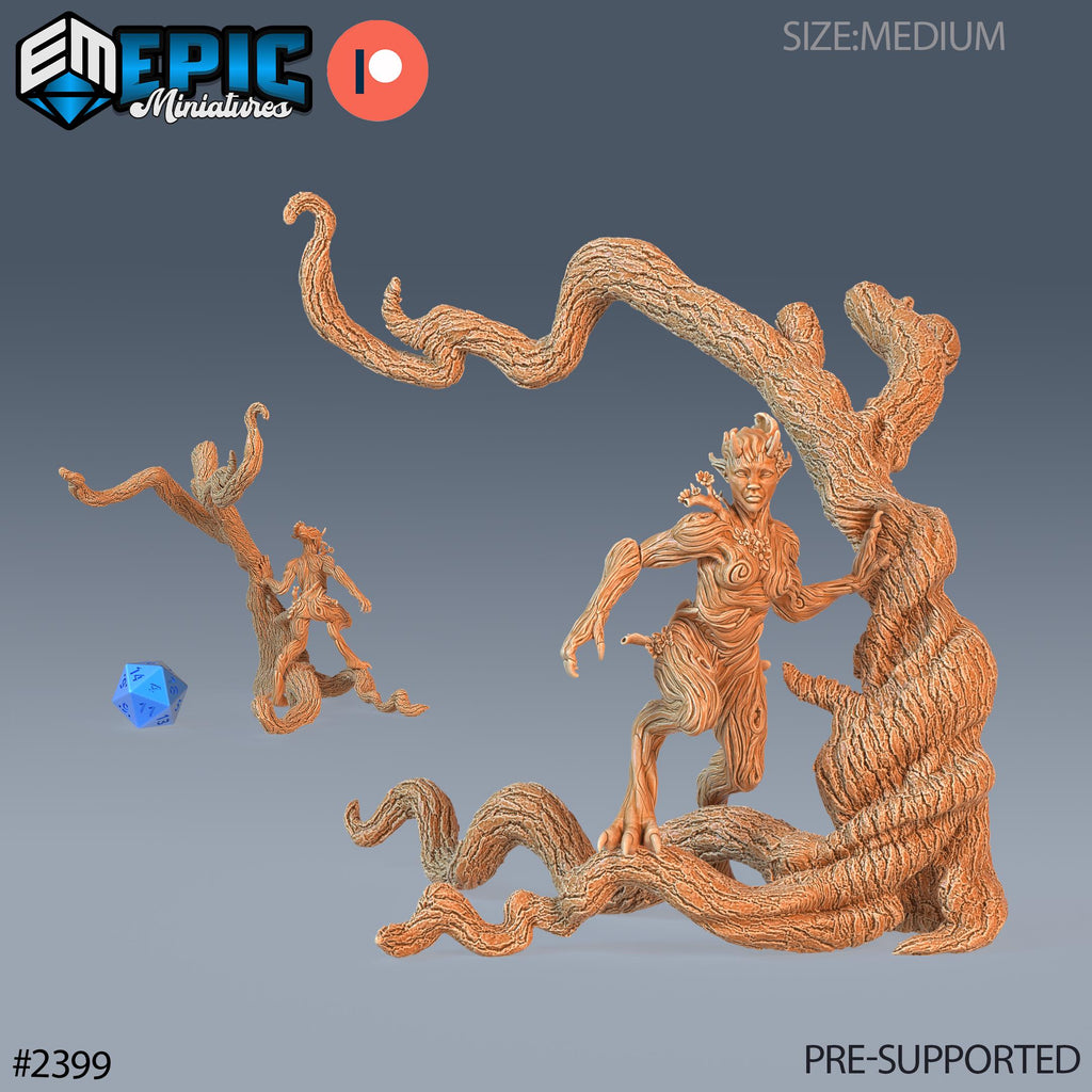Wood Dryad Option #2399 front DND miniature Forest of Wonders 16k resin