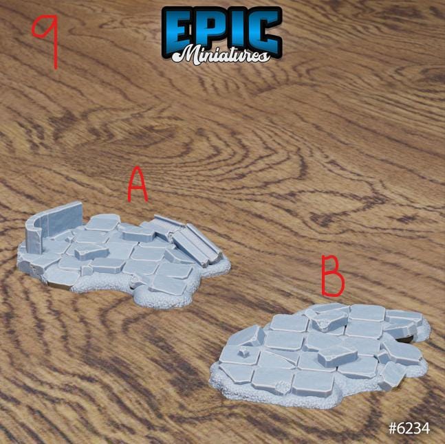 Heavenly Scatter Part 1 of 3 Option 8 A front DND miniature Heavenly Battle 16k resin