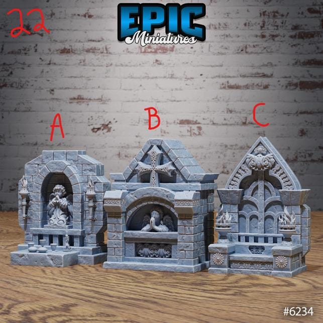 Heavenly Scatter Part 3 of 3 Option 22 A front DND miniature Heavenly Battle 16k resin