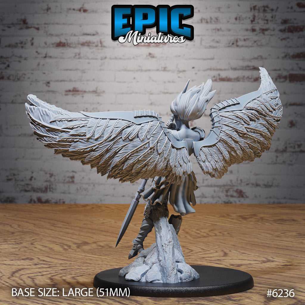 Solar Lady Angel Option #6236 back DND miniature Heavenly Battle 16k resin
