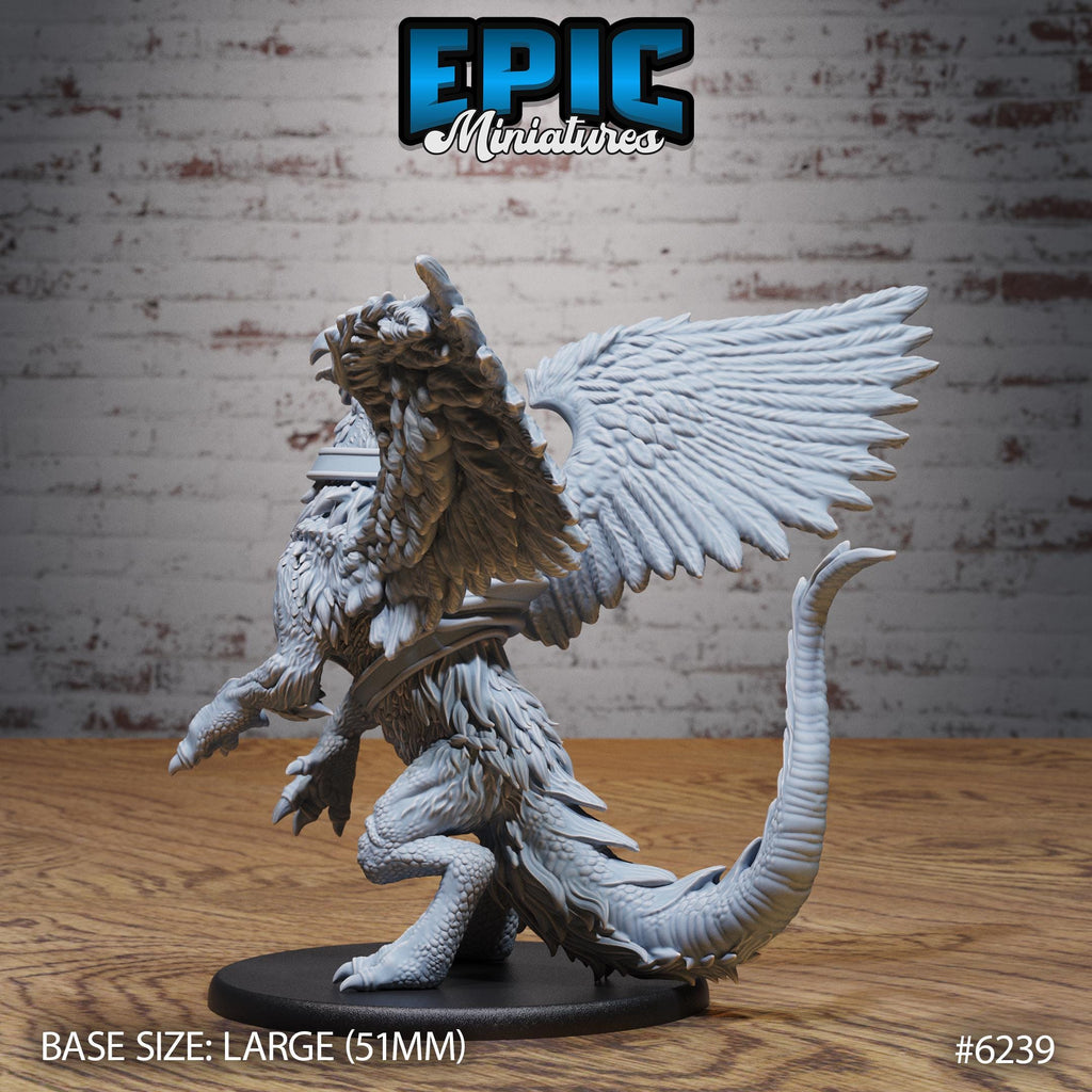 Noble Griffin Sets of 3 Option 1 Wild front DND miniature Heavenly Battle 16k resin