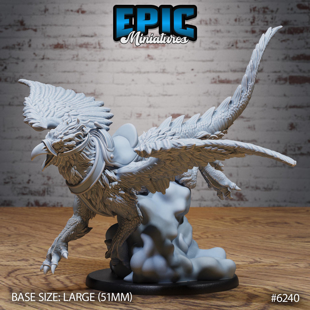 Noble Griffin Sets of 3 Option 2 Wild back DND miniature Heavenly Battle 16k resin