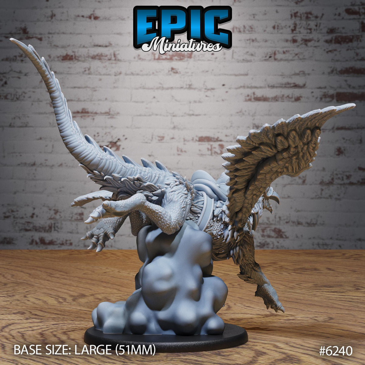 Noble Griffin Sets of 3 Option 3 Wild front DND miniature Heavenly Battle 16k resin
