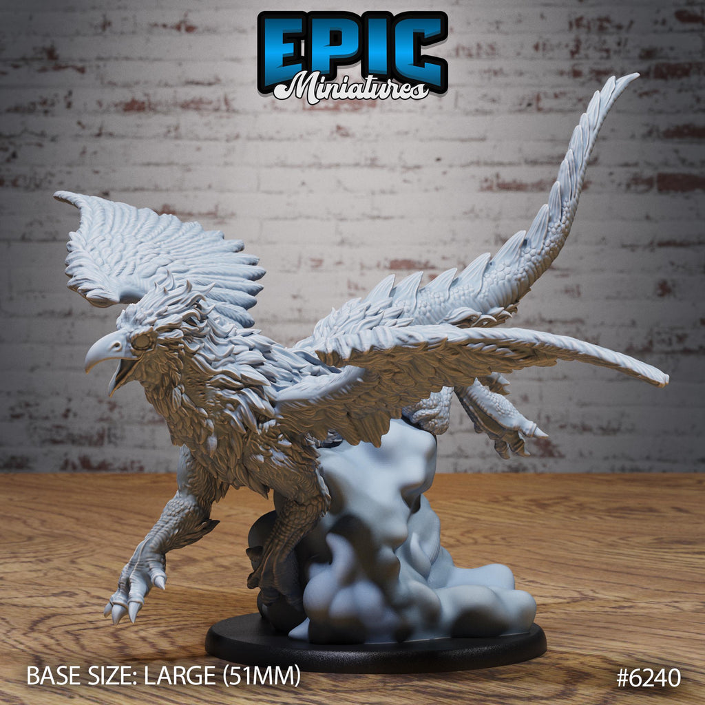 Noble Griffin Sets of 3 Option 3 Wild back DND miniature Heavenly Battle 16k resin