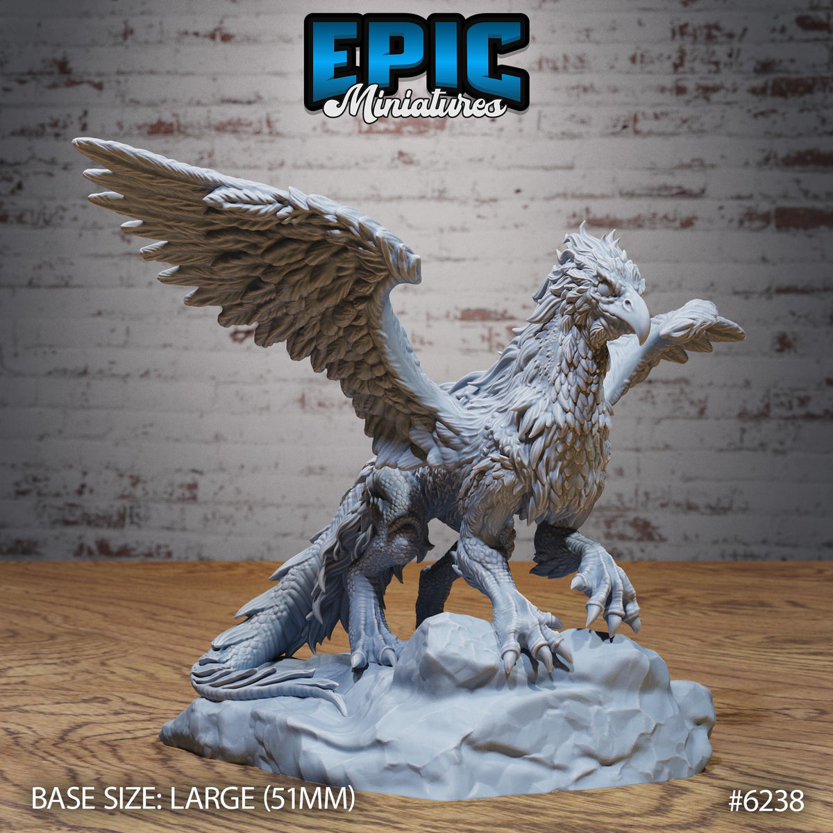 Noble Griffin Sets of 3 Option 2 Mounted back DND miniature Heavenly Battle 16k resin