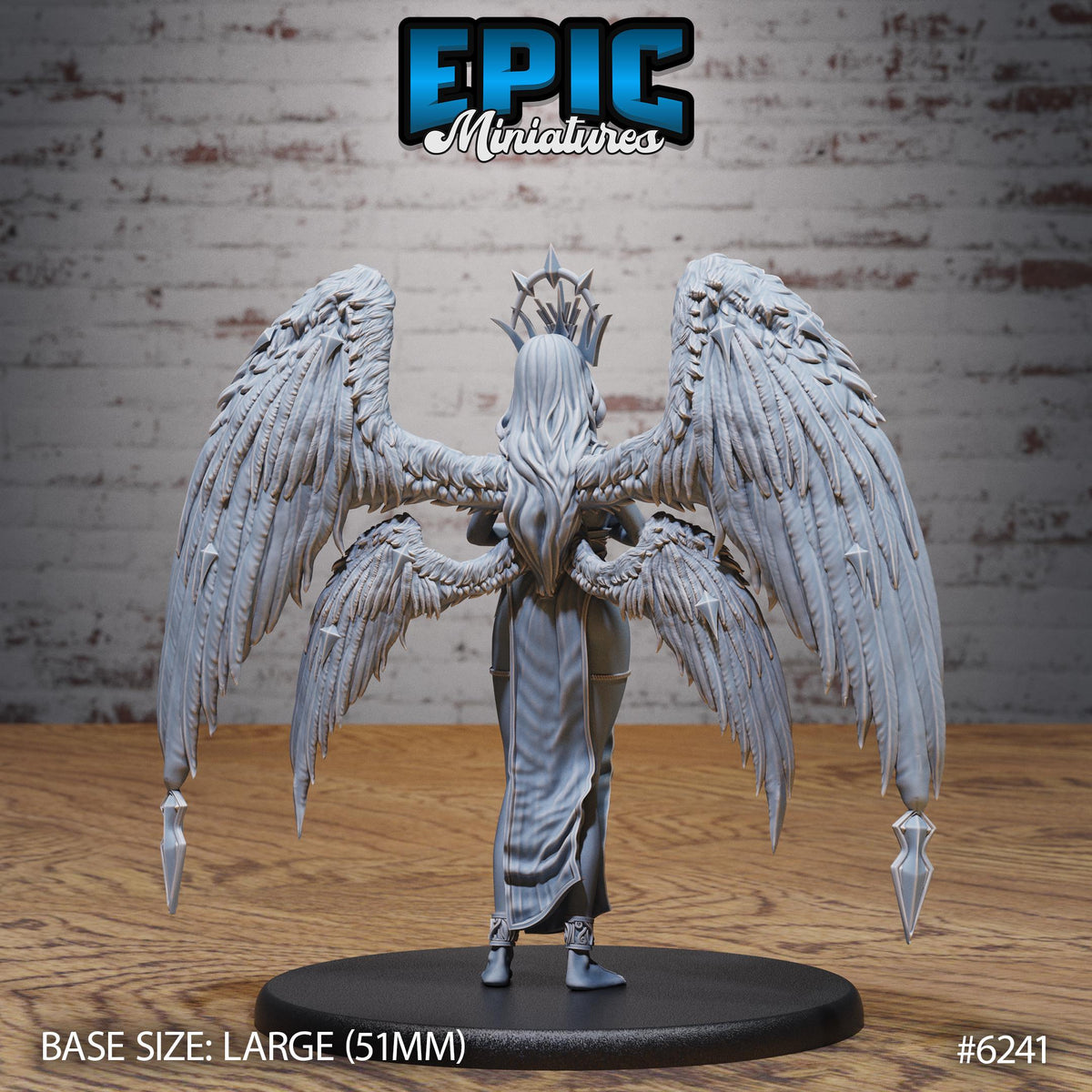 Seraph Queen Option #6241 back DND miniature Heavenly Battle 16k resin
