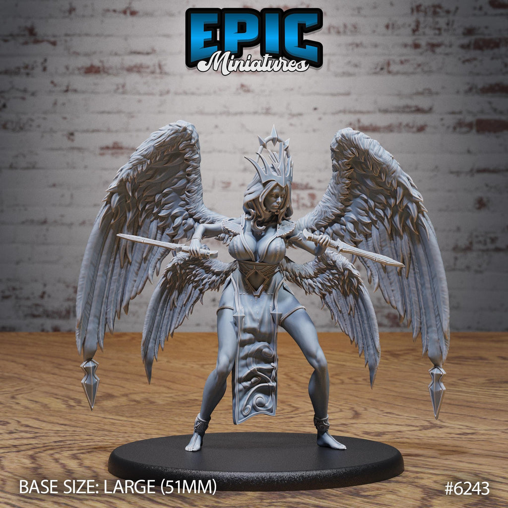 Seraph Queen Option #6243 front DND miniature Heavenly Battle 16k resin