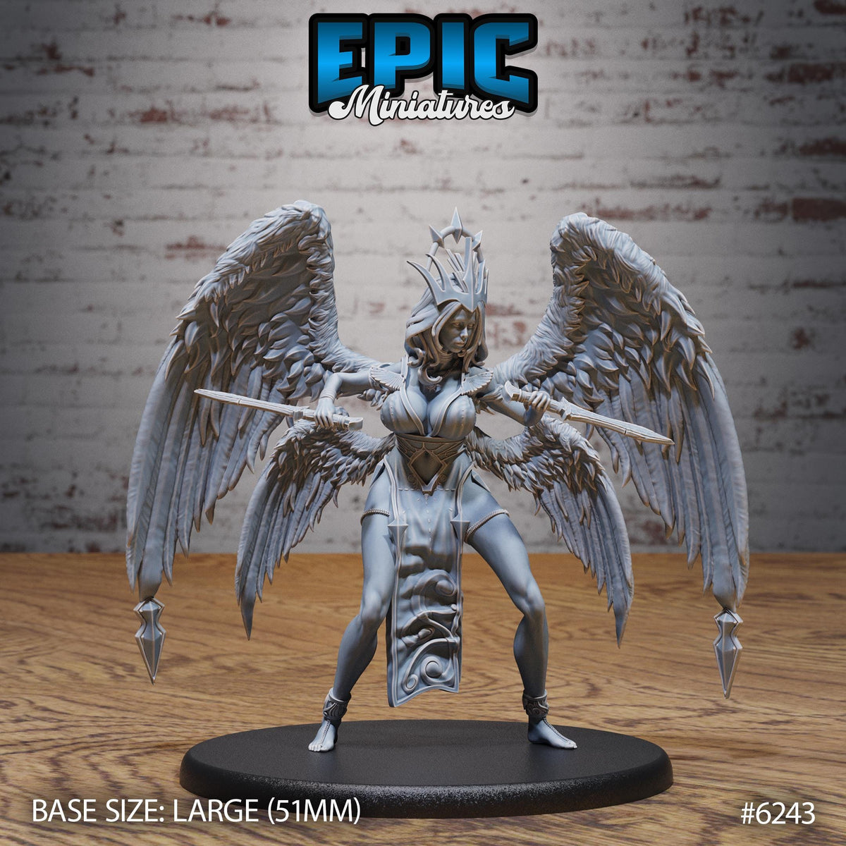 Seraph Queen Option #6243 front DND miniature Heavenly Battle 16k resin