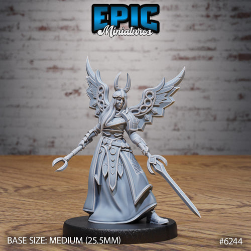 Aasimar Deva Option #6244 front DND miniature Heavenly Battle 16k resin