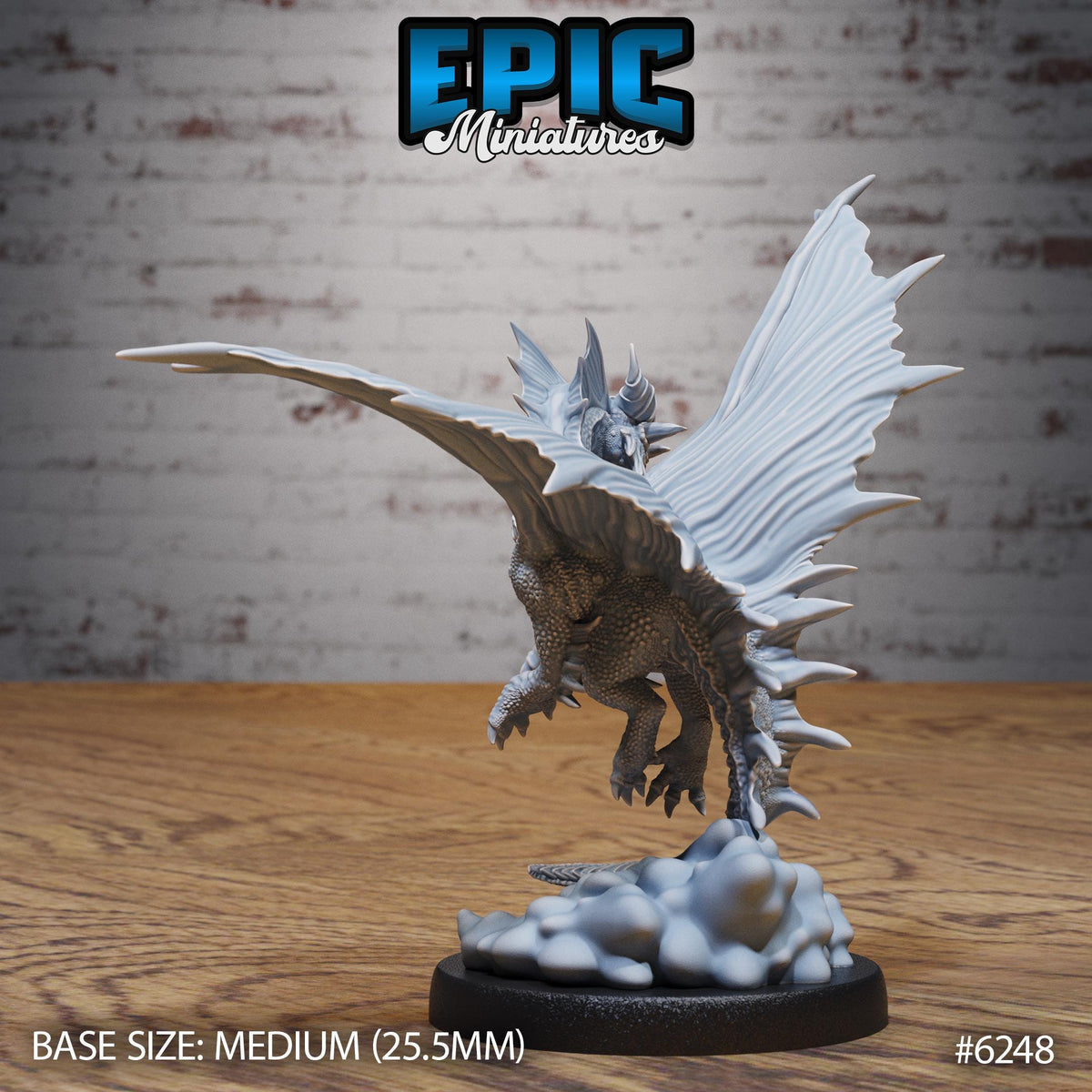 Gold Dragon Wyrmling Option #6248 back DND miniature Heavenly Battle 16k resin