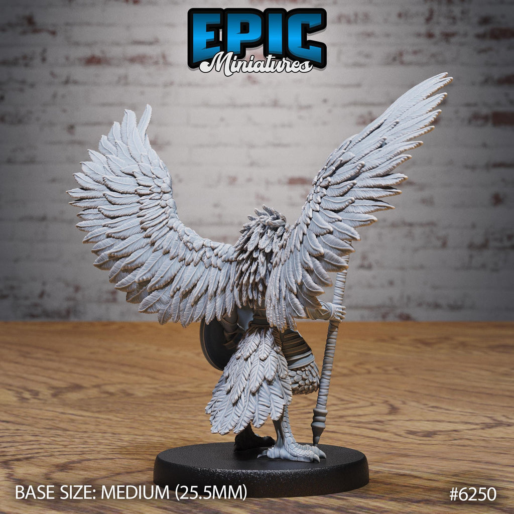 Eagle Folk Fighter Option #6250 back DND miniature Heavenly Battle 16k resin
