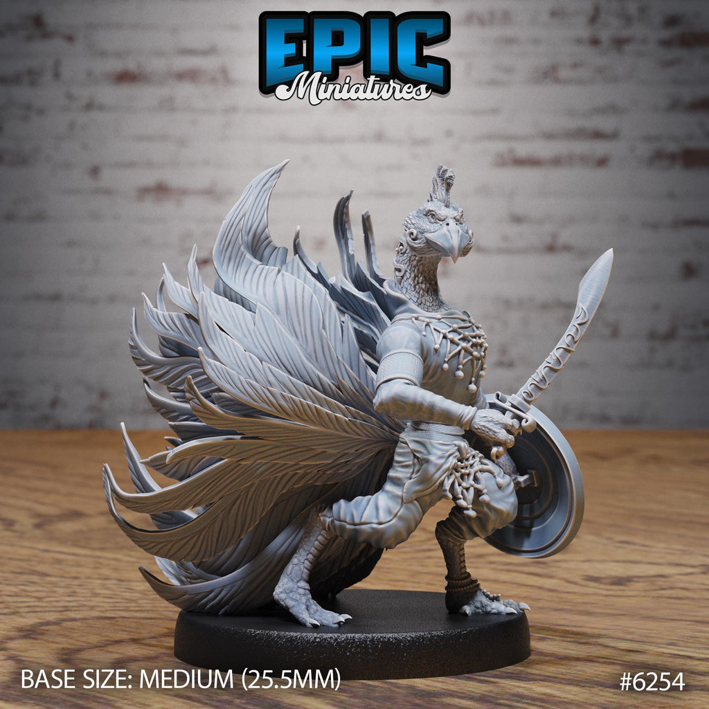 Peacock Folk Option #6254 front DND miniature Heavenly Battle 16k resin