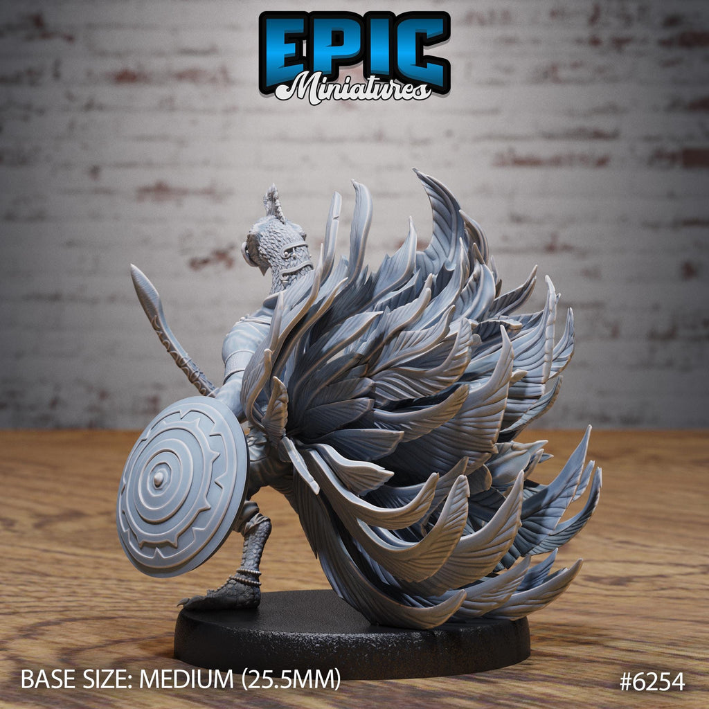 Peacock Folk Option #6254 back DND miniature Heavenly Battle 16k resin