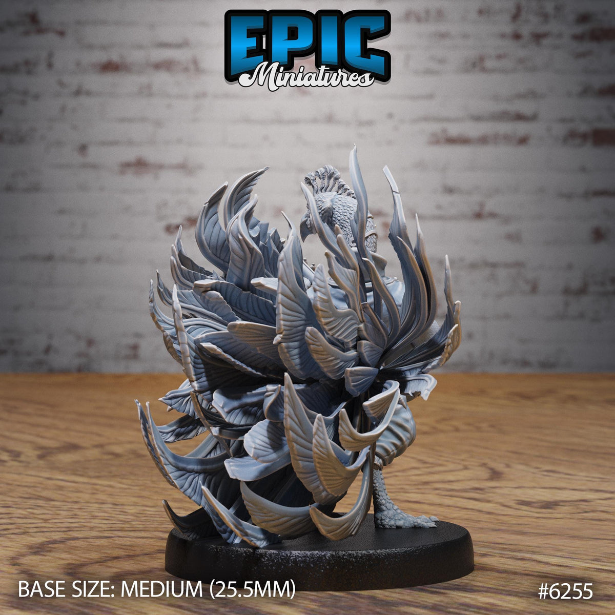Peacock Folk Option #6255 back DND miniature Heavenly Battle 16k resin