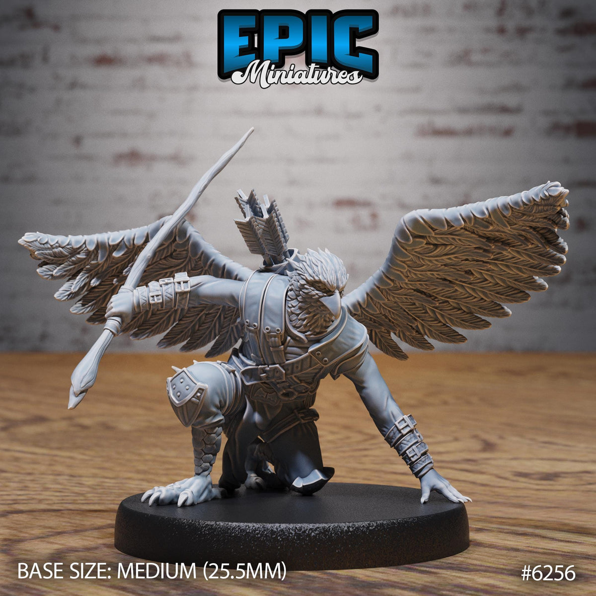 Falcon Folk Option #6256 front DND miniature Heavenly Battle 16k resin