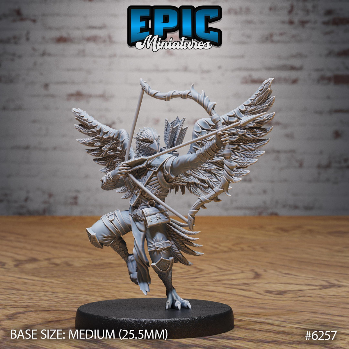 Falcon Folk Option #6257 front DND miniature Heavenly Battle 16k resin