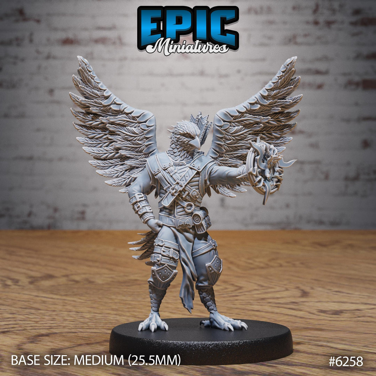 Falcon Folk Option #6258 front DND miniature Heavenly Battle 16k resin