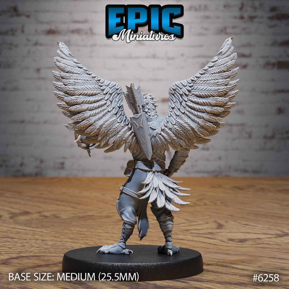 Falcon Folk Option #6258 back DND miniature Heavenly Battle 16k resin