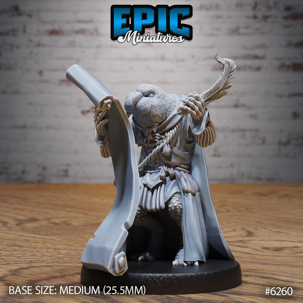 Budgie Folk Druid Option #6260 front DND miniature Heavenly Battle 16k resin