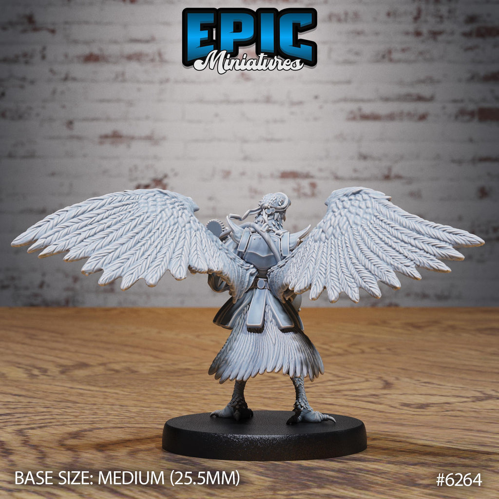 Hawk Folk Option 3 Seeing front DND miniature Heavenly Battle 16k resin
