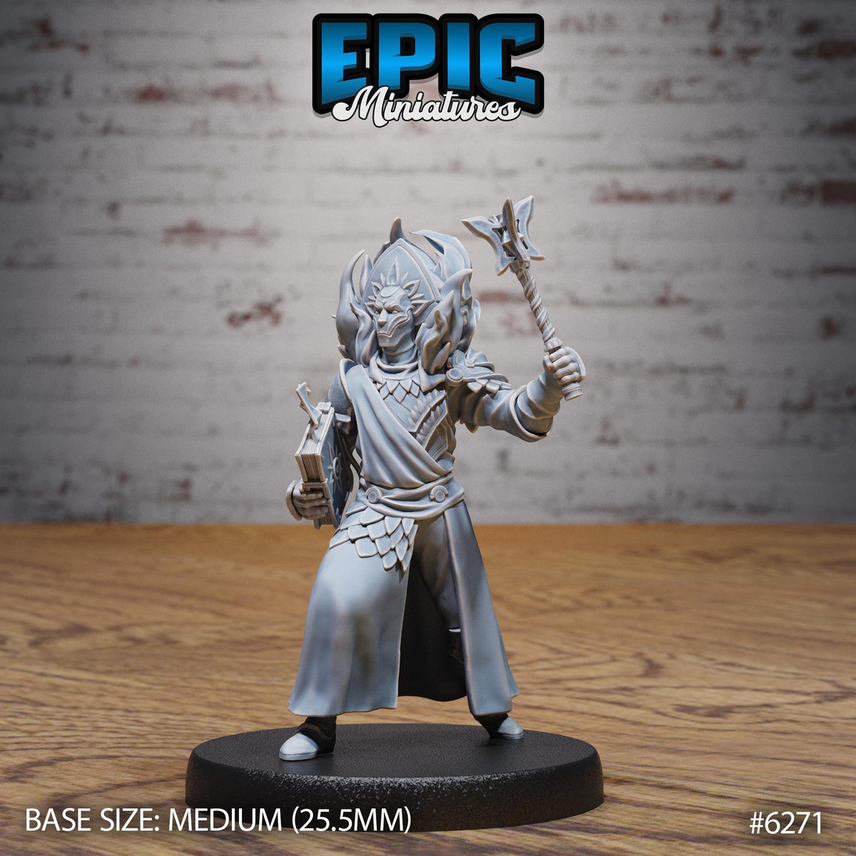 Pain Cleric Option #6271 front DND miniature Heavenly Battle 16k resin