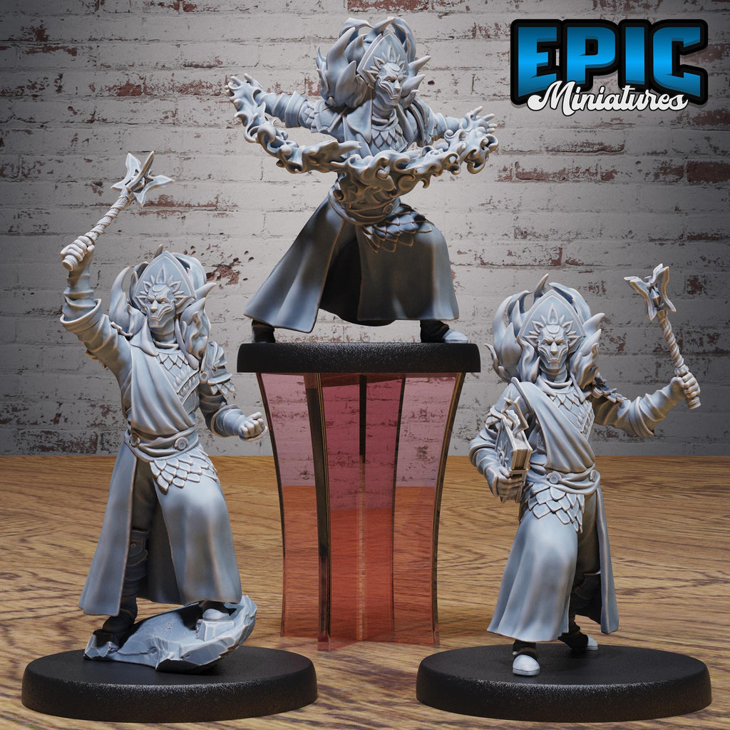 Pain Cleric Set of 3 DND miniatures group photo Heavenly Battle