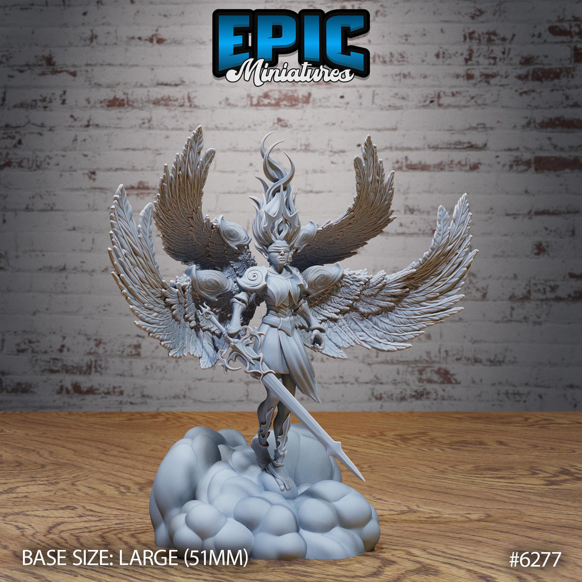 Zariel Angel Prime Option #6277 front DND miniature Heavenly Battle 16k resin