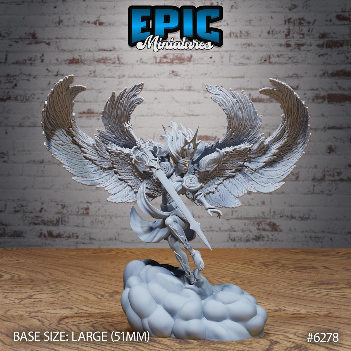 Zariel Angel Prime Option #6278 front DND miniature Heavenly Battle 16k resin