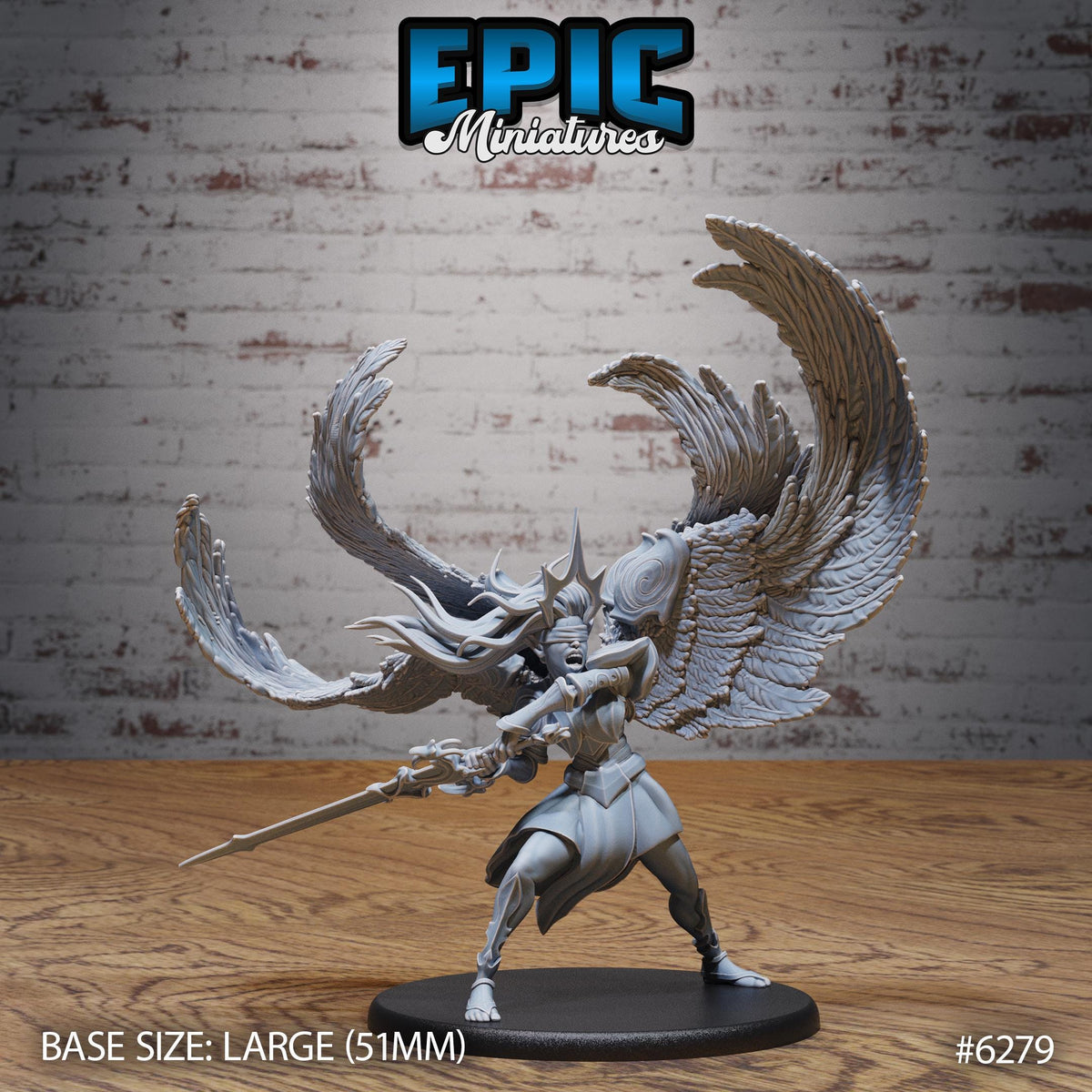 Zariel Angel Prime Option #6279 front DND miniature Heavenly Battle 16k resin