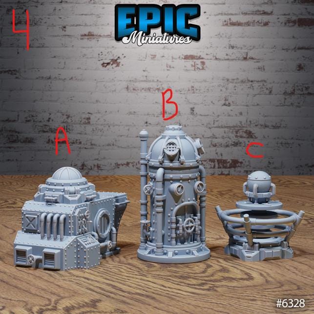 Laboratory Scatter Option 4 C front DND miniature Construct Laboratory 16k resin