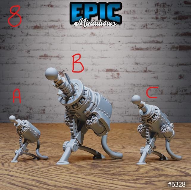 Laboratory Scatter Option 8 B front DND miniature Construct Laboratory 16k resin