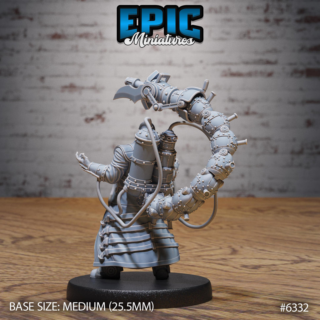 Mad Scorpion Professor Option #6332 back DND miniature Construct Laboratory 16k resin