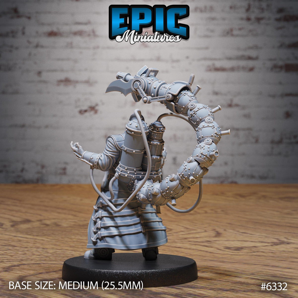 Mad Scorpion Professor Option #6332 back DND miniature Construct Laboratory 16k resin