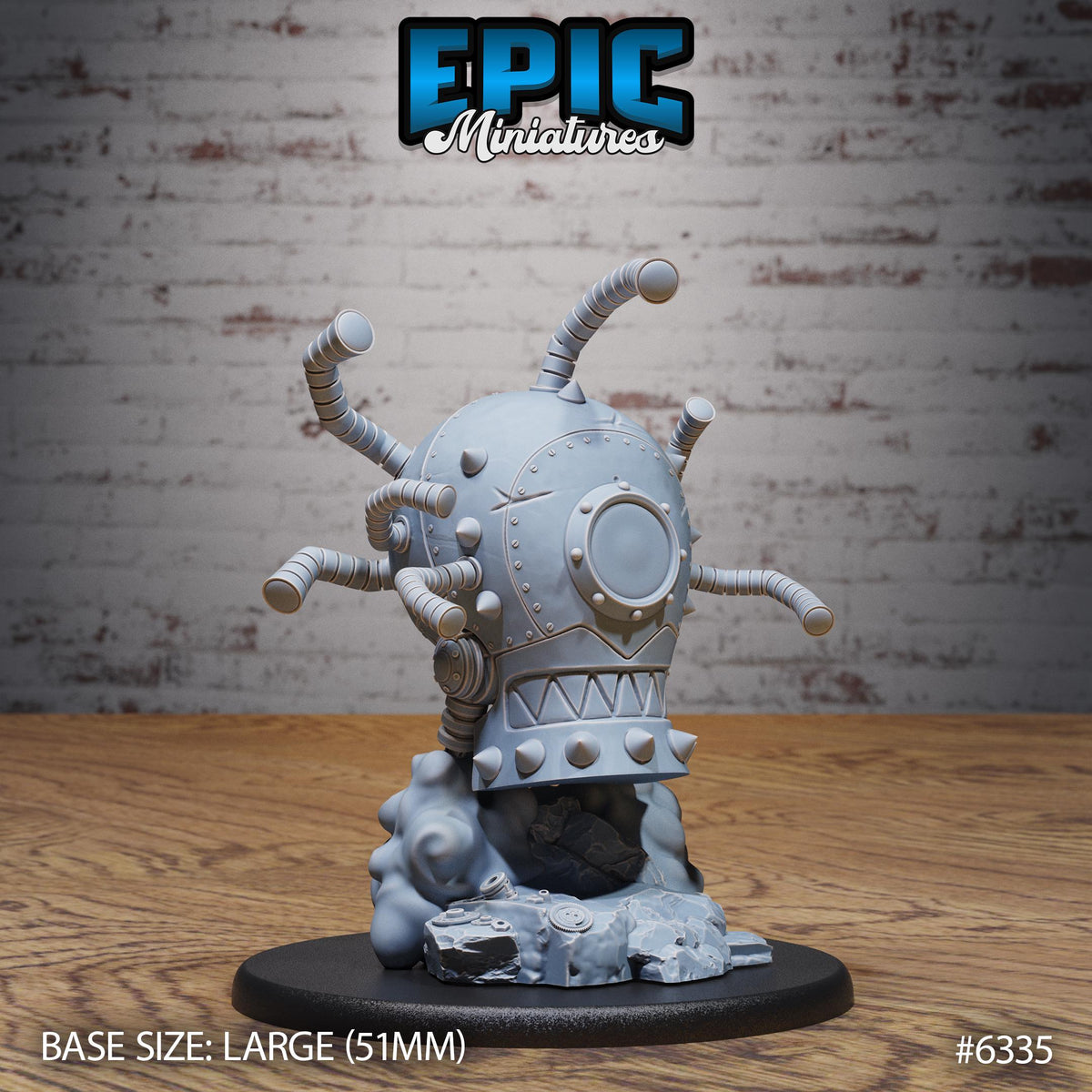 Steam Tyrant Option #6335 front DND miniature Construct Laboratory 16k resin